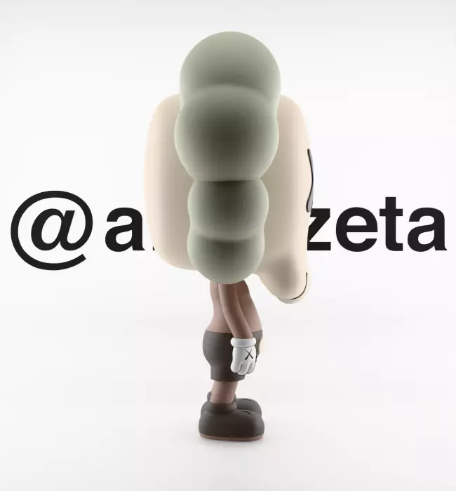 Kaws Companion Funko Pop Textured Low-poly 3D model_28