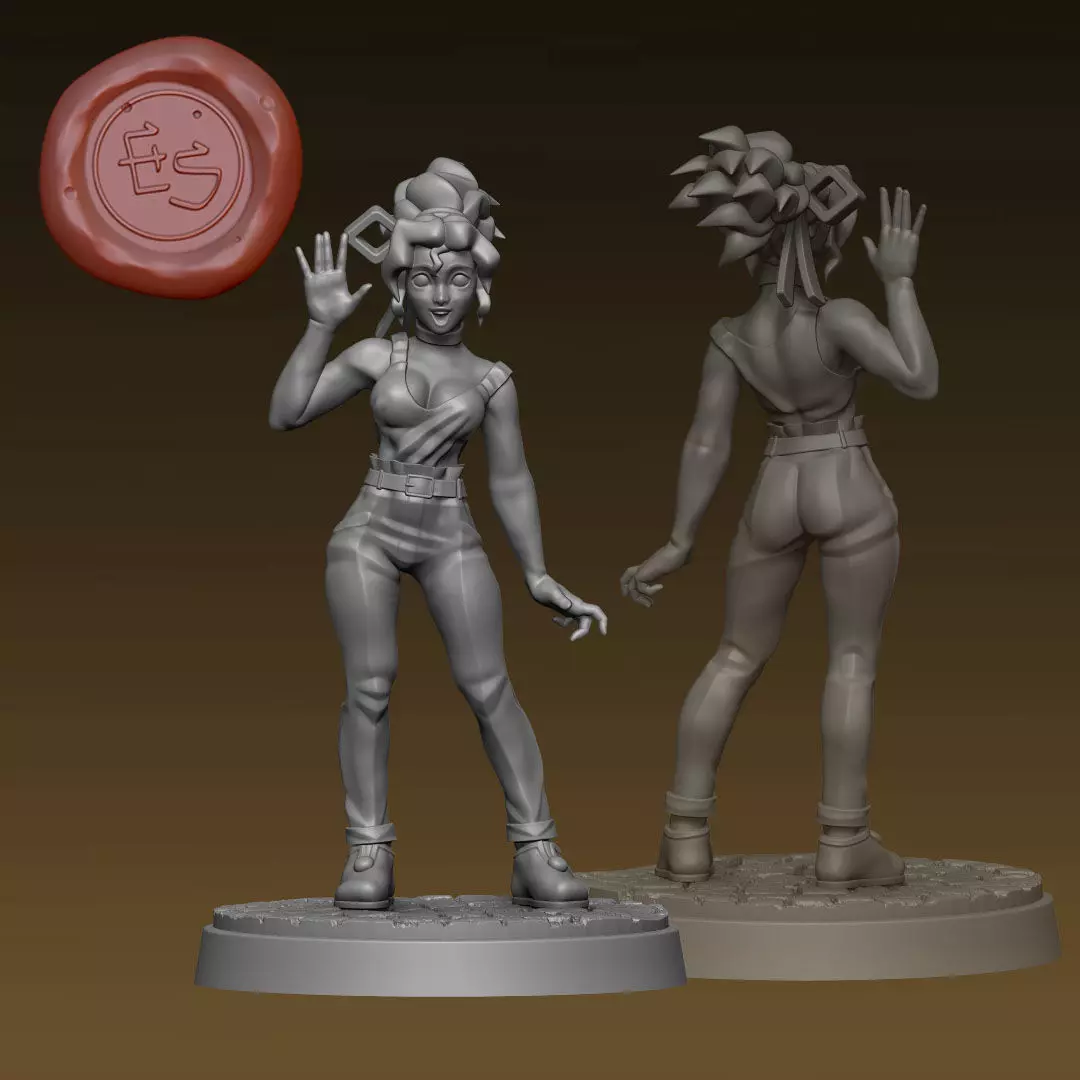 Mihoshi - Tenchi Muyo - 32mm Miniature 3D print model_0