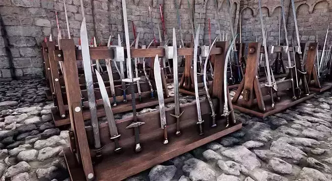 Sword Package  100 Variations Low-poly 3D model