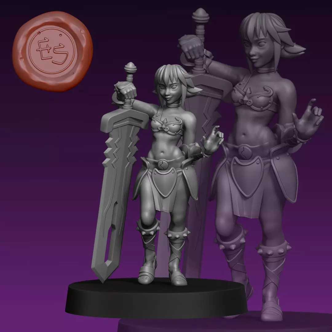 Black Rose - DotHackSign - 32mm Miniature 3D print model