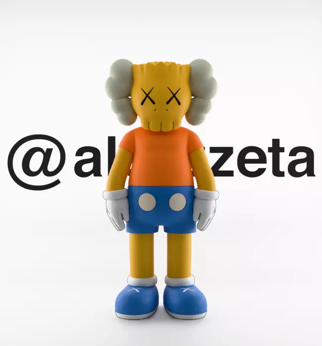 Kaws Bart Simpson x Bart Simpson Flayed Open for Print 3D print model_19