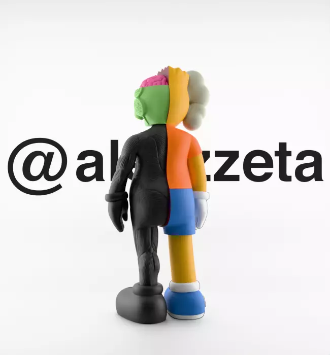 Kaws Bart Simpson x Bart Simpson Flayed Open for Print 3D print model_9