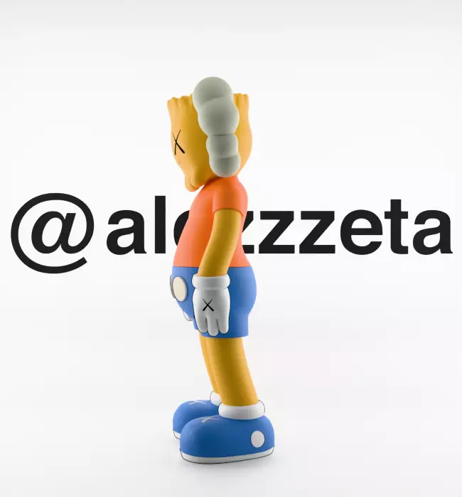 Kaws Bart Simpson x Bart Simpson Flayed Open for Print 3D print model_23