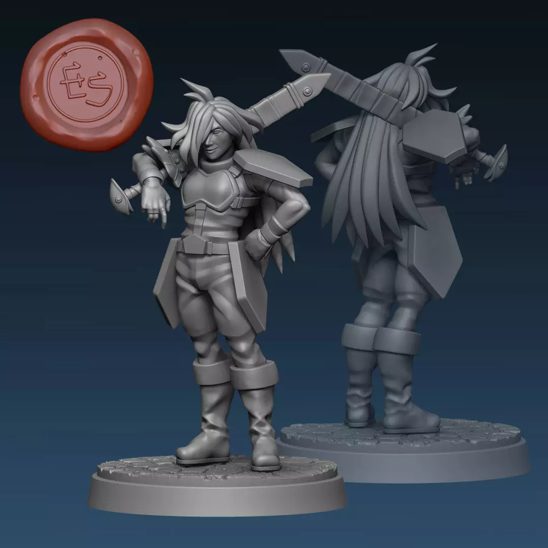 Gourry Gabriev - Slayers - 32mm Miniature 3D print model_0