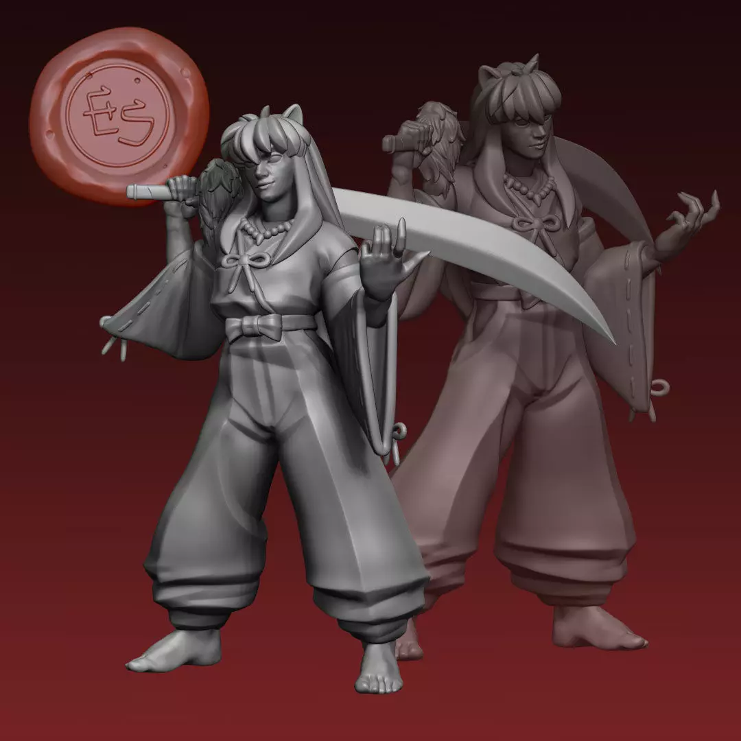 Inuyasha - 32mm Miniature 3D print model