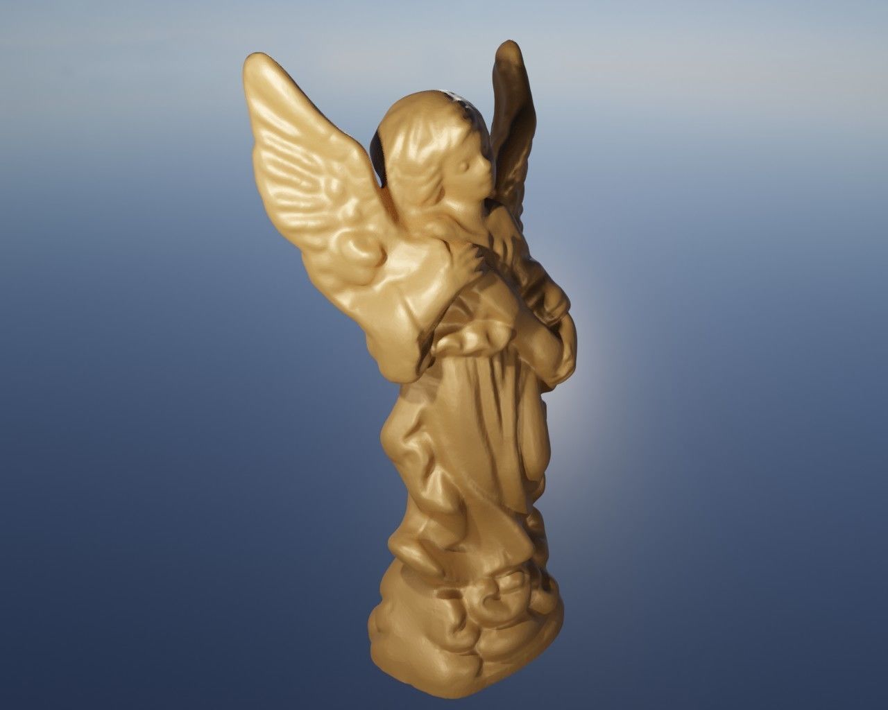 Angel ornement 3D print model_4