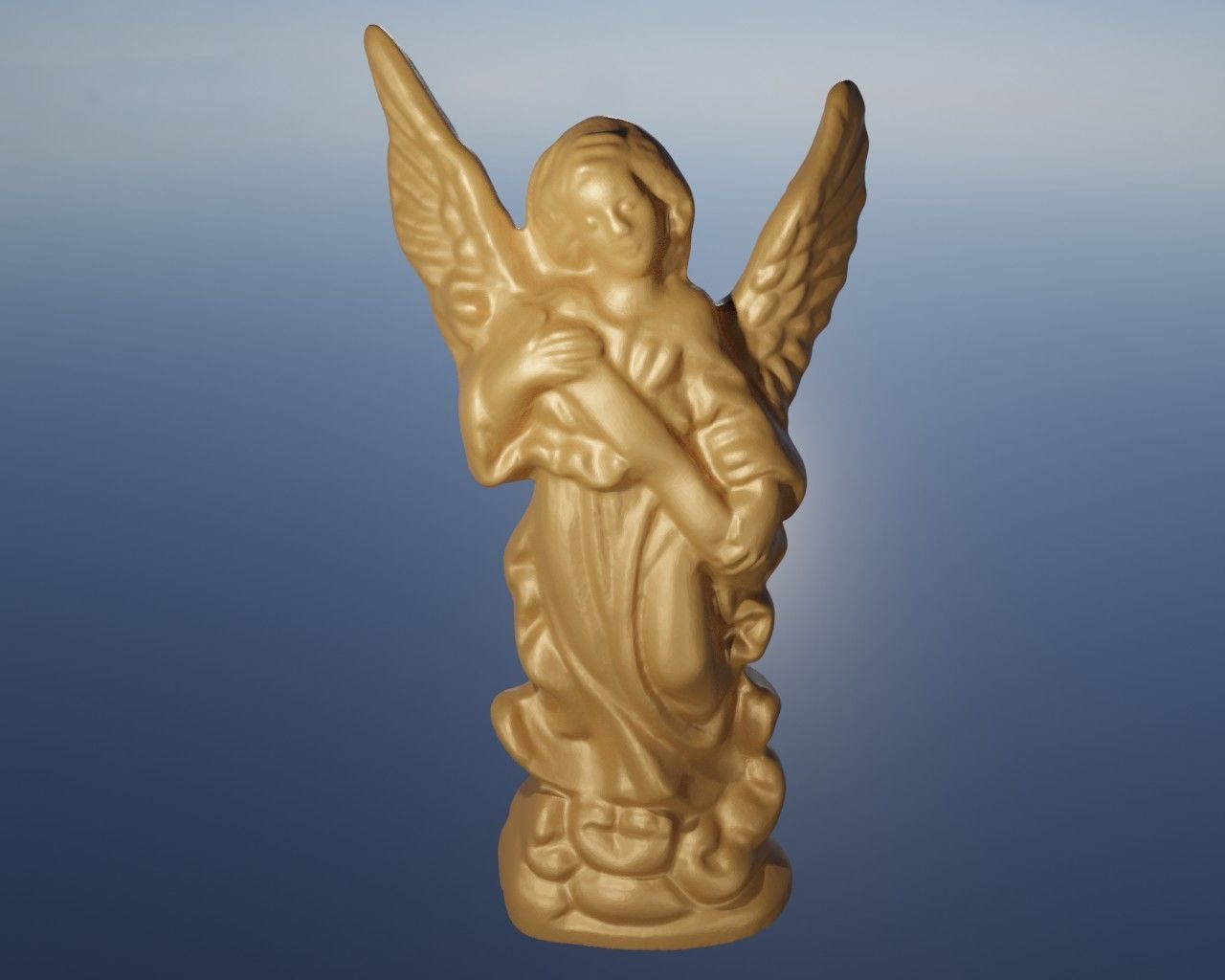 Angel ornement 3D print model_3