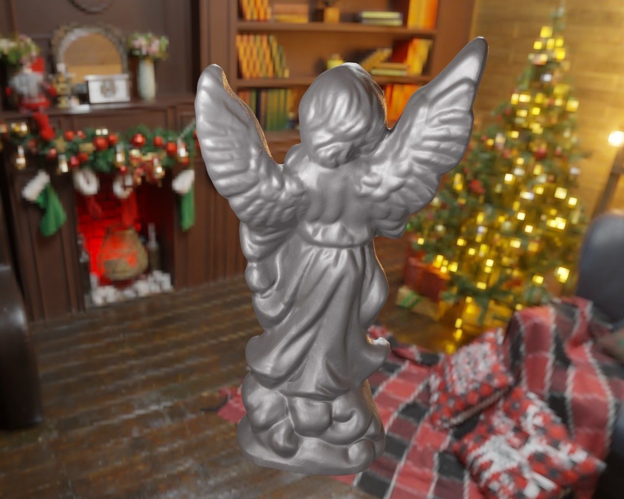 Angel ornement 3D print model_1