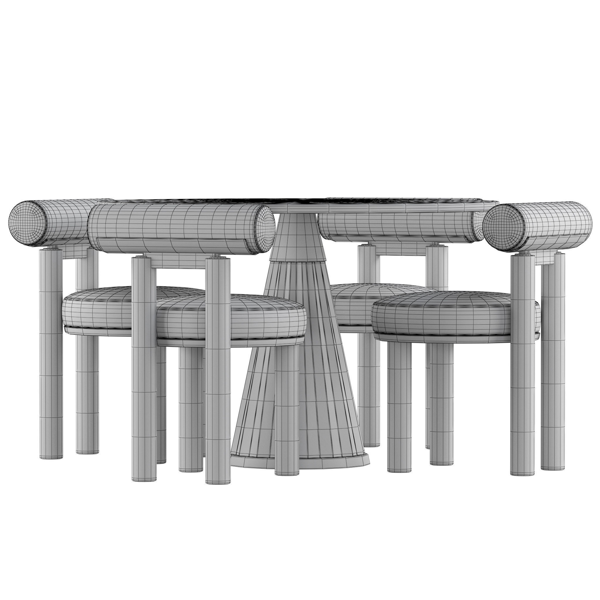 Dining Set 26 3D model_2