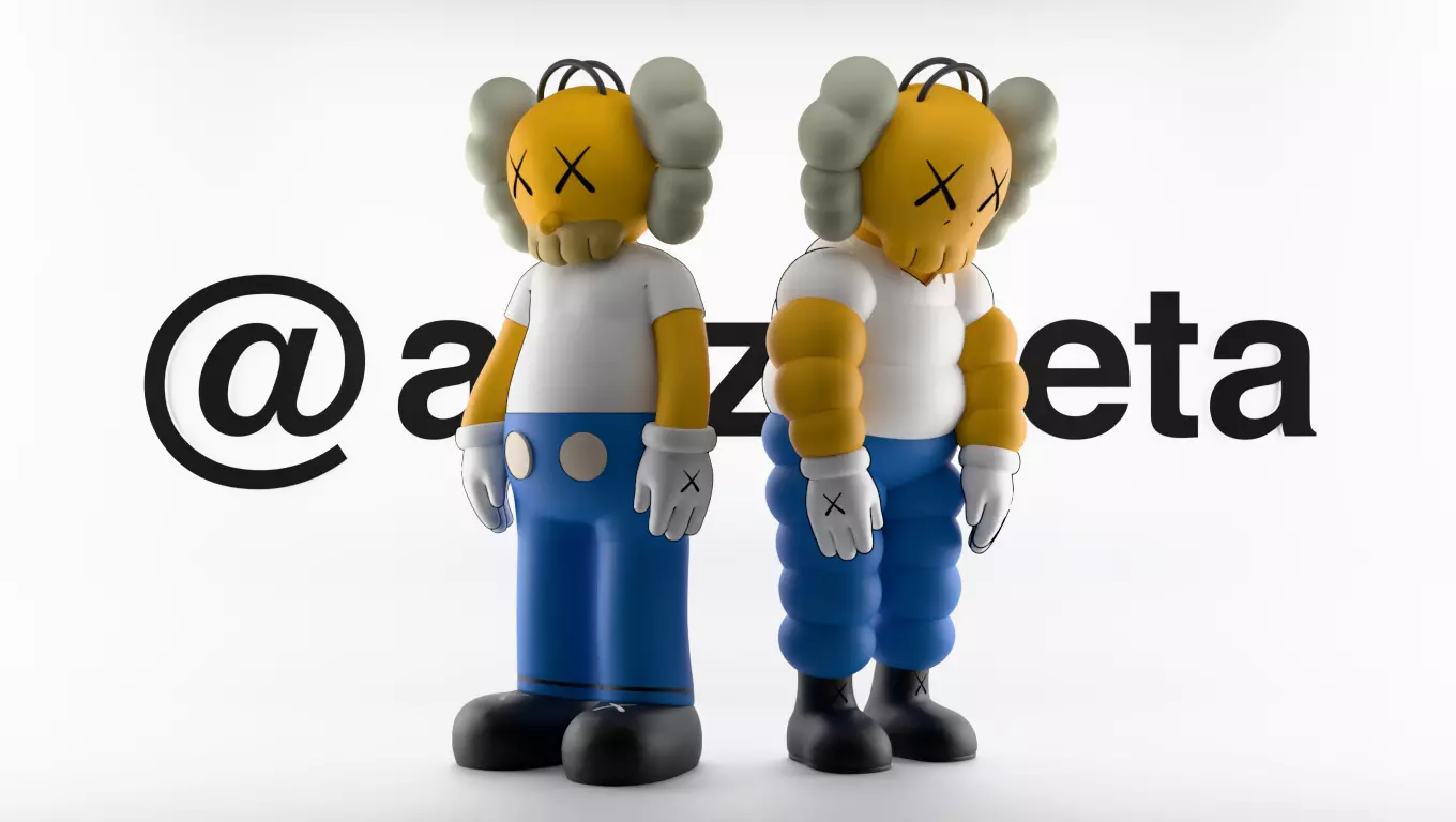 Kaws Homer Simpson x Homer Simpson What Party for Print 3D print model