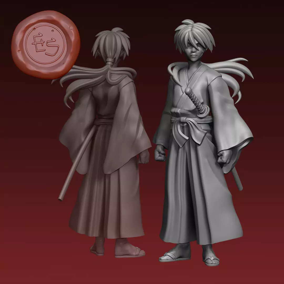 Kenshin Himura - Ruroni Kenshin - 32mm Miniature 3D print model
