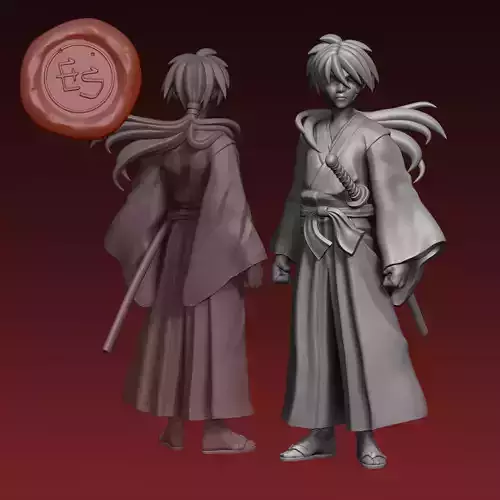 Kenshin Himura - Ruroni Kenshin - 32mm Miniature