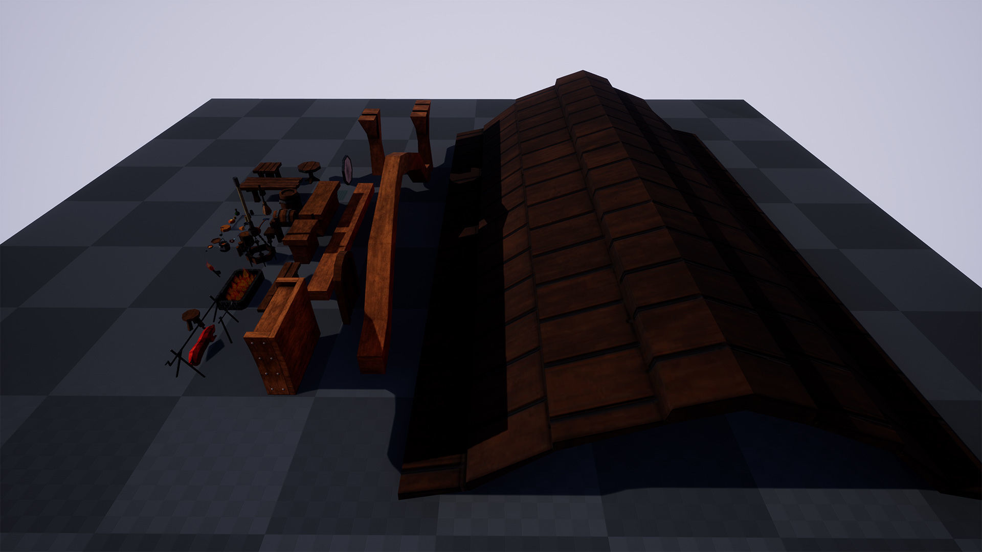 Stylized Tavern  51 Assets Low-poly 3D model_17