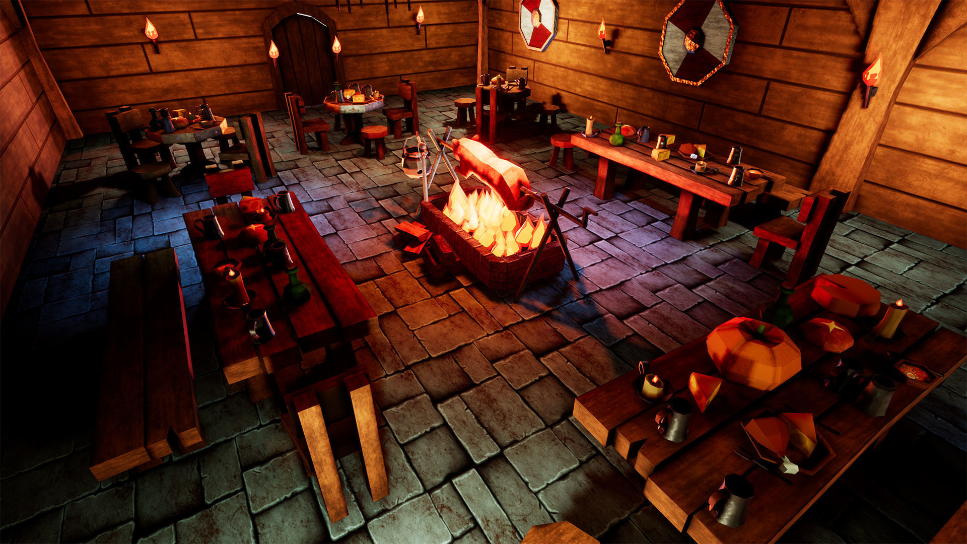 Stylized Tavern  51 Assets Low-poly 3D model_10