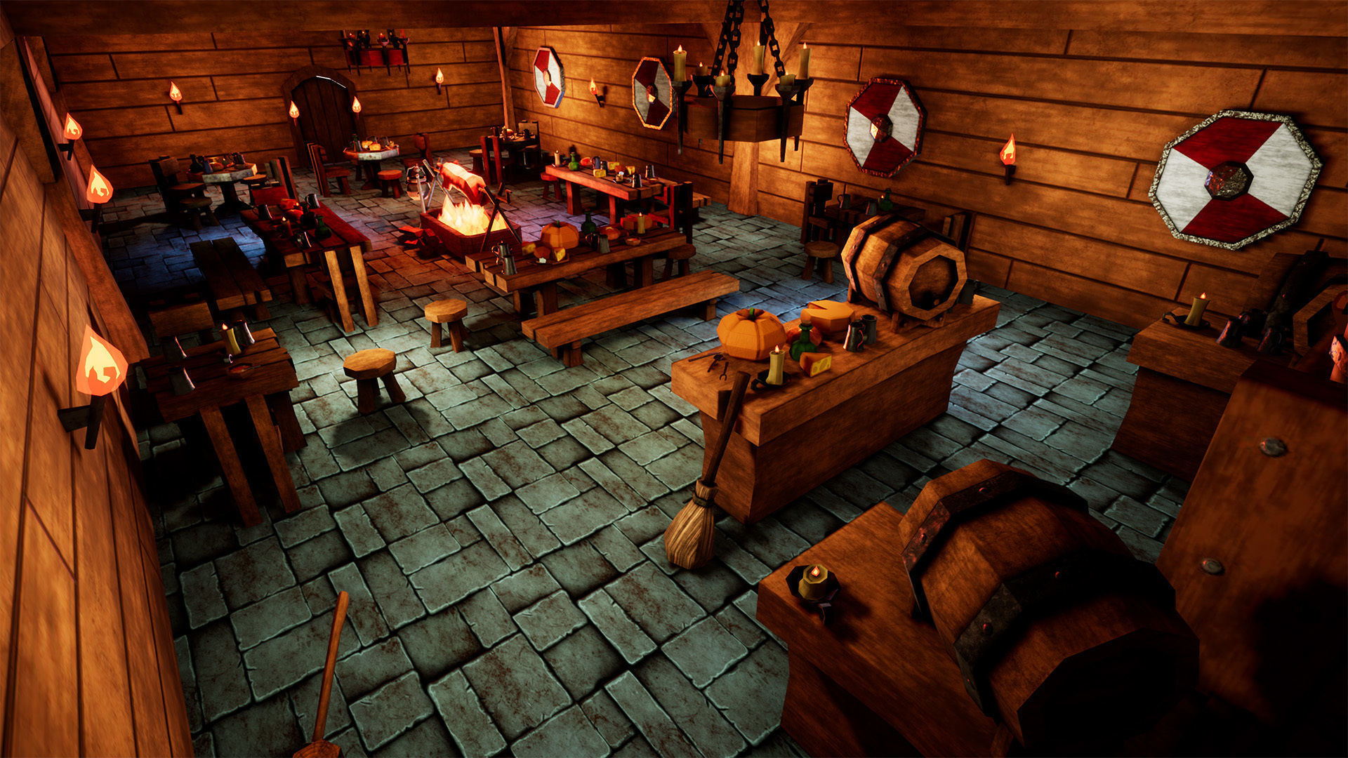 Stylized Tavern  51 Assets Low-poly 3D model_9