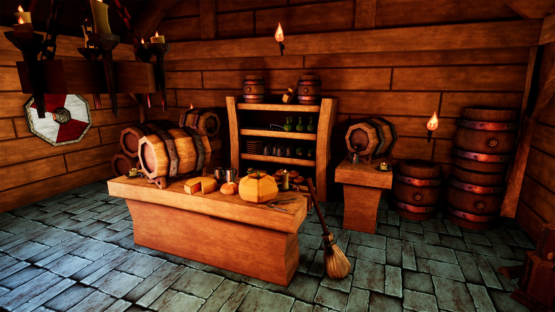 Stylized Tavern  51 Assets Low-poly 3D model_5