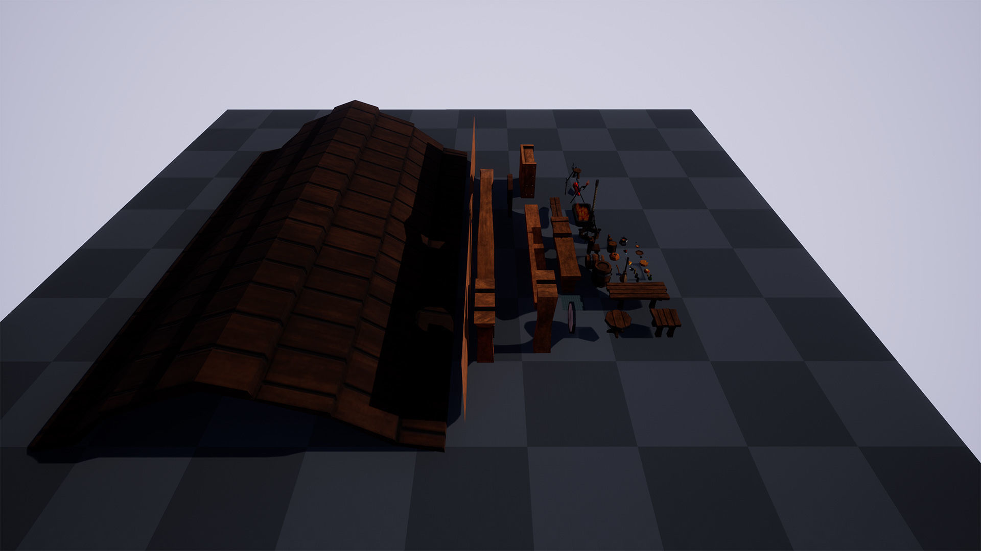 Stylized Tavern  51 Assets Low-poly 3D model_15