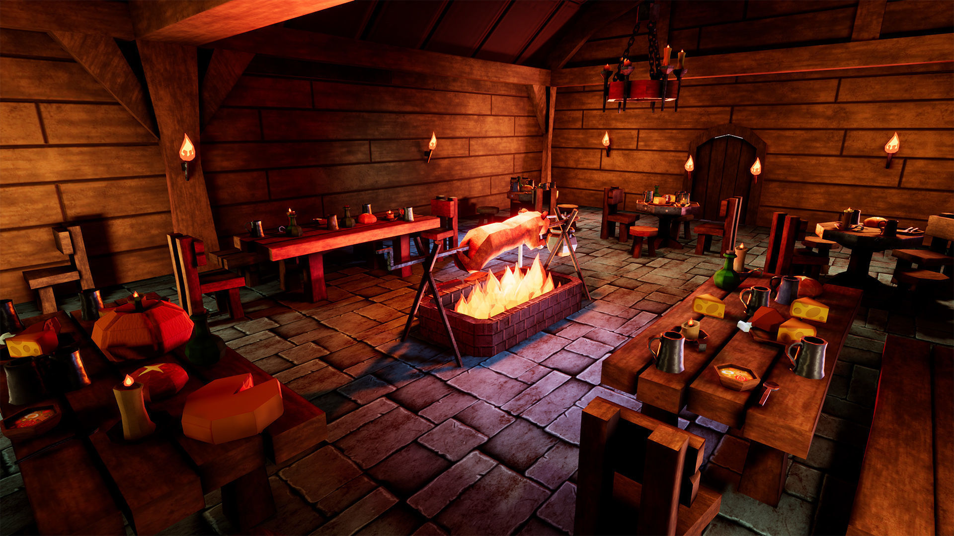 Stylized Tavern  51 Assets Low-poly 3D model_13