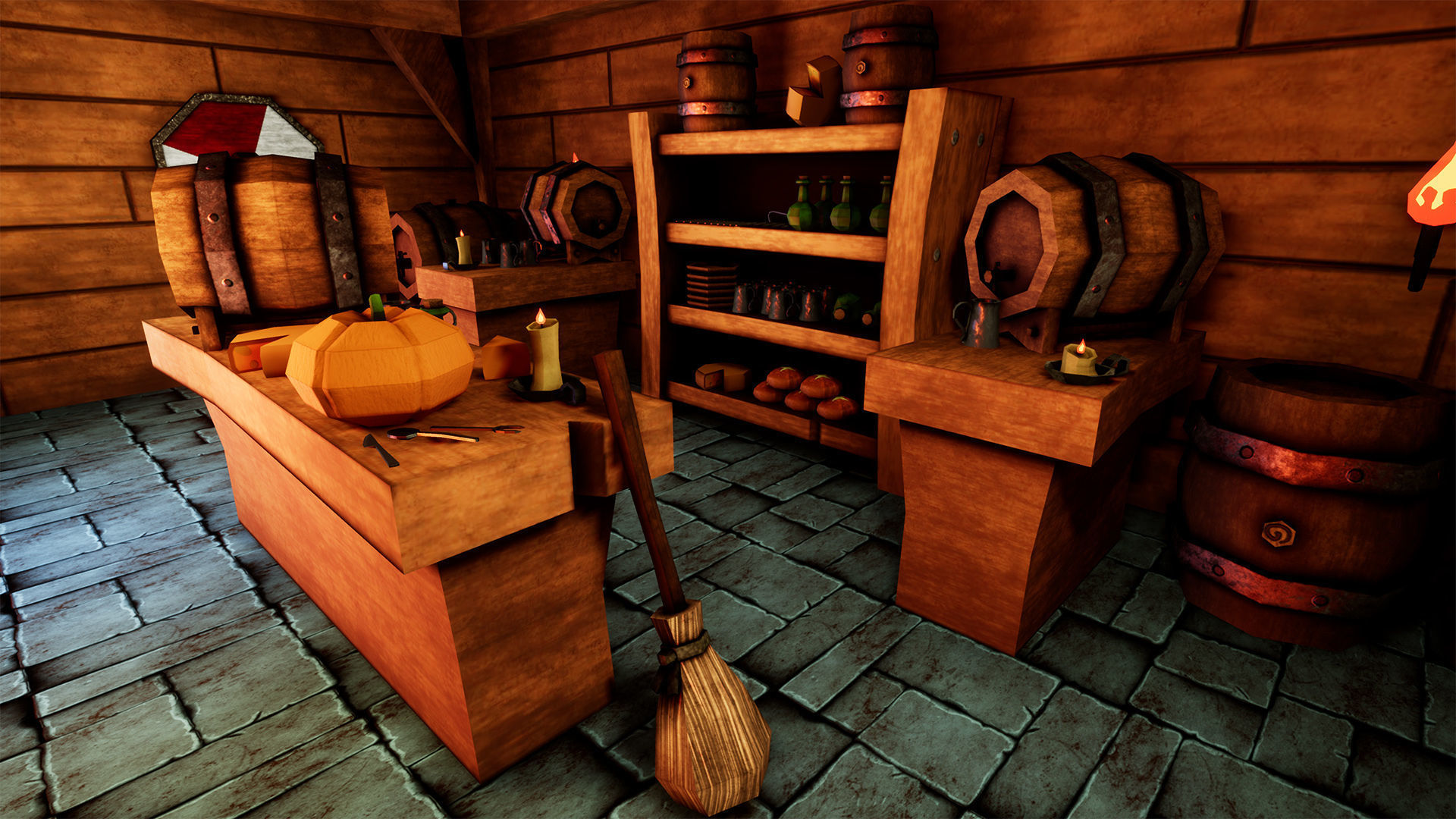 Stylized Tavern  51 Assets Low-poly 3D model_12