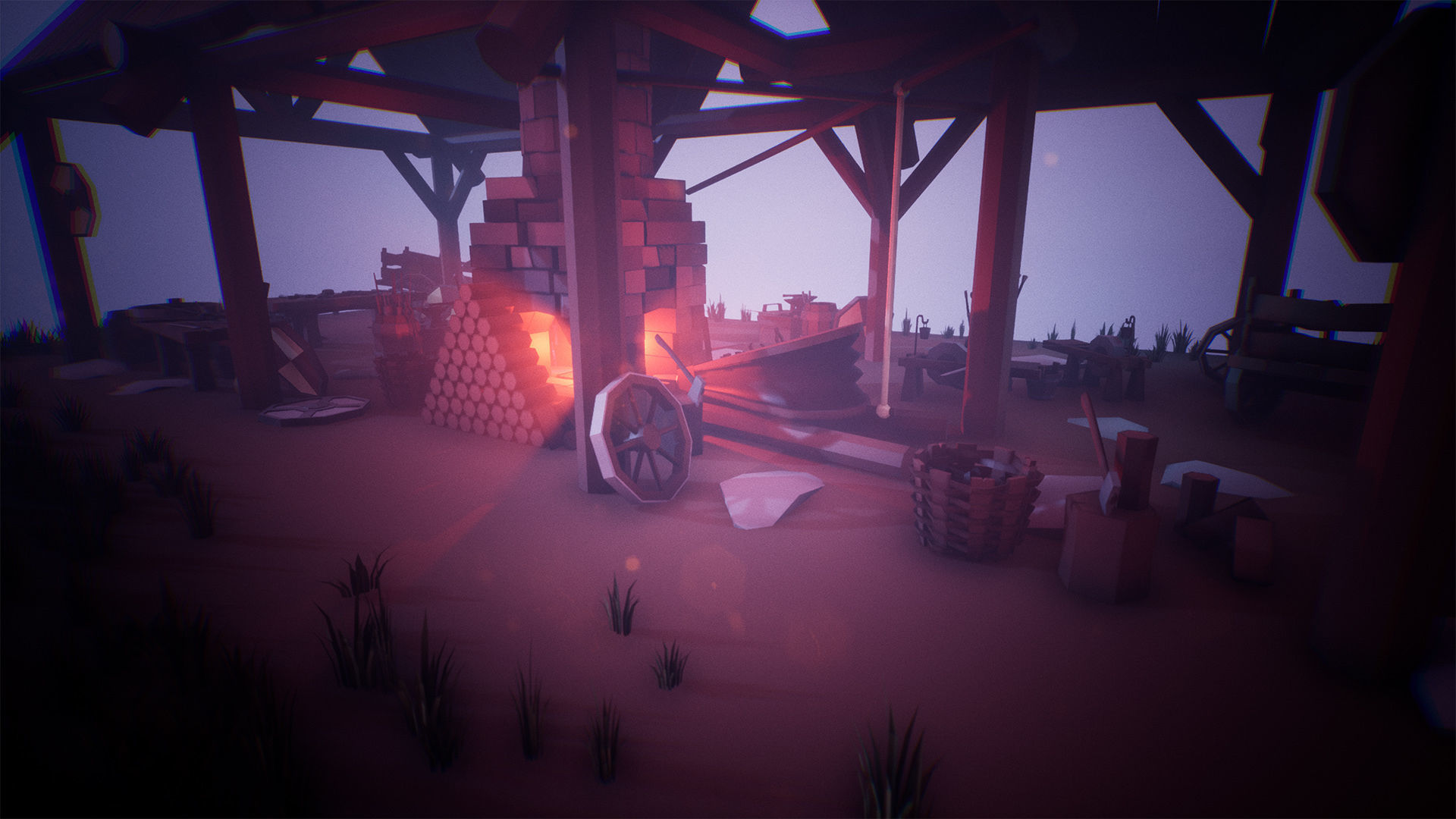 Stylized Medieval Forge  53 Assets Low-poly 3D model_6