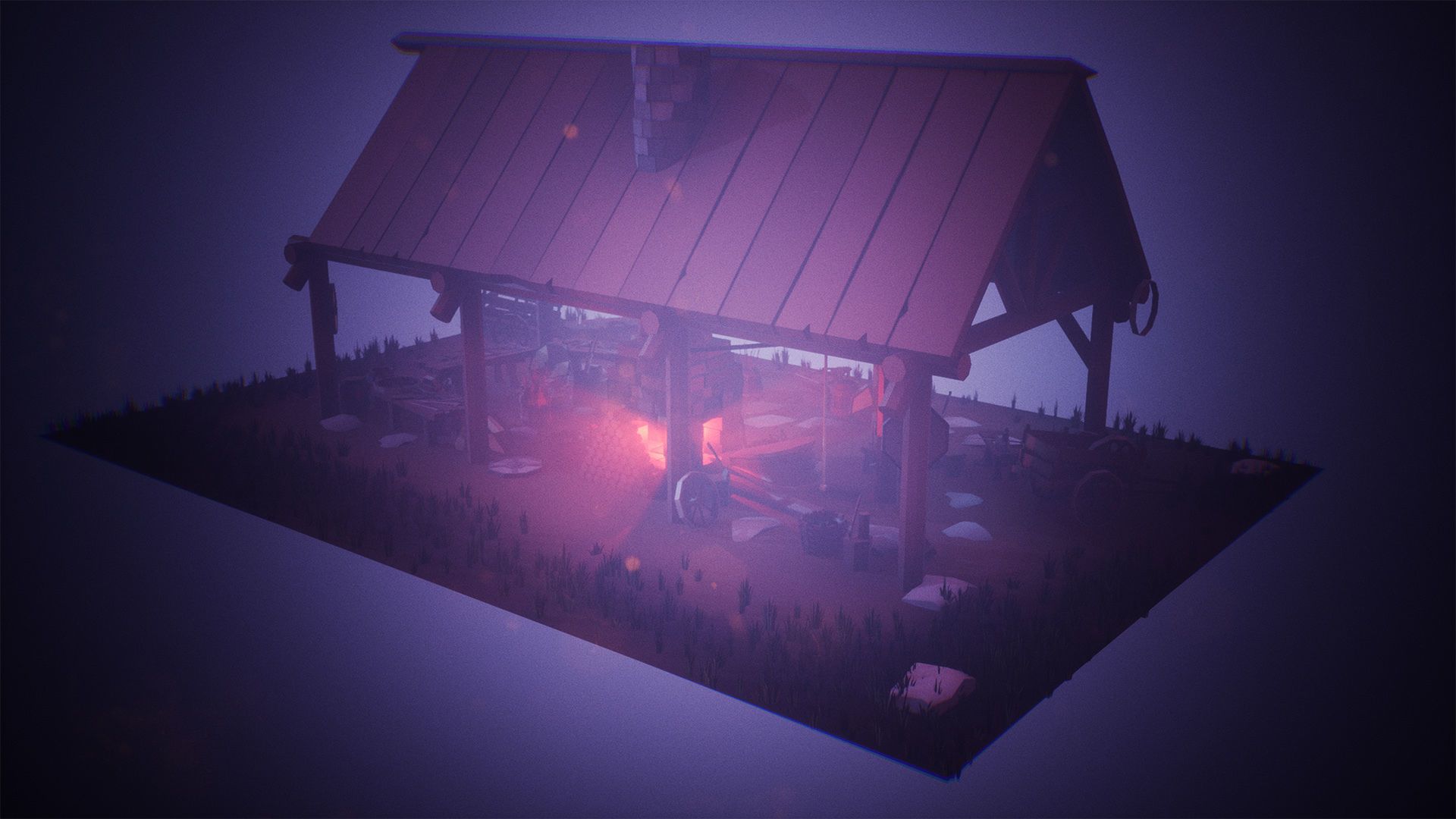 Stylized Medieval Forge  53 Assets Low-poly 3D model_2