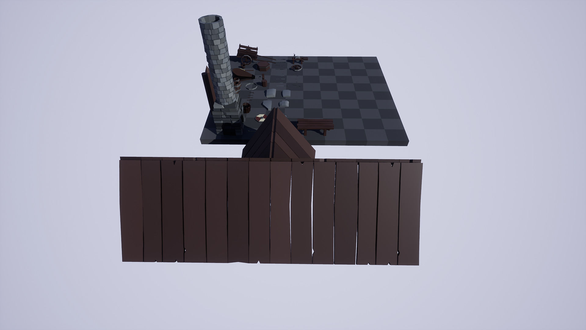 Stylized Medieval Forge  53 Assets Low-poly 3D model_16