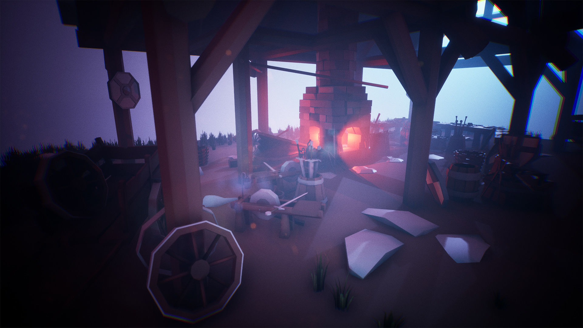 Stylized Medieval Forge  53 Assets Low-poly 3D model_9