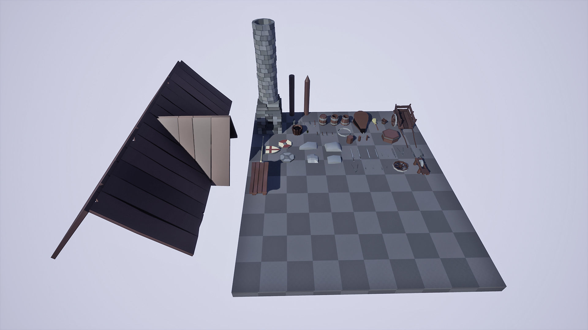 Stylized Medieval Forge  53 Assets Low-poly 3D model_19