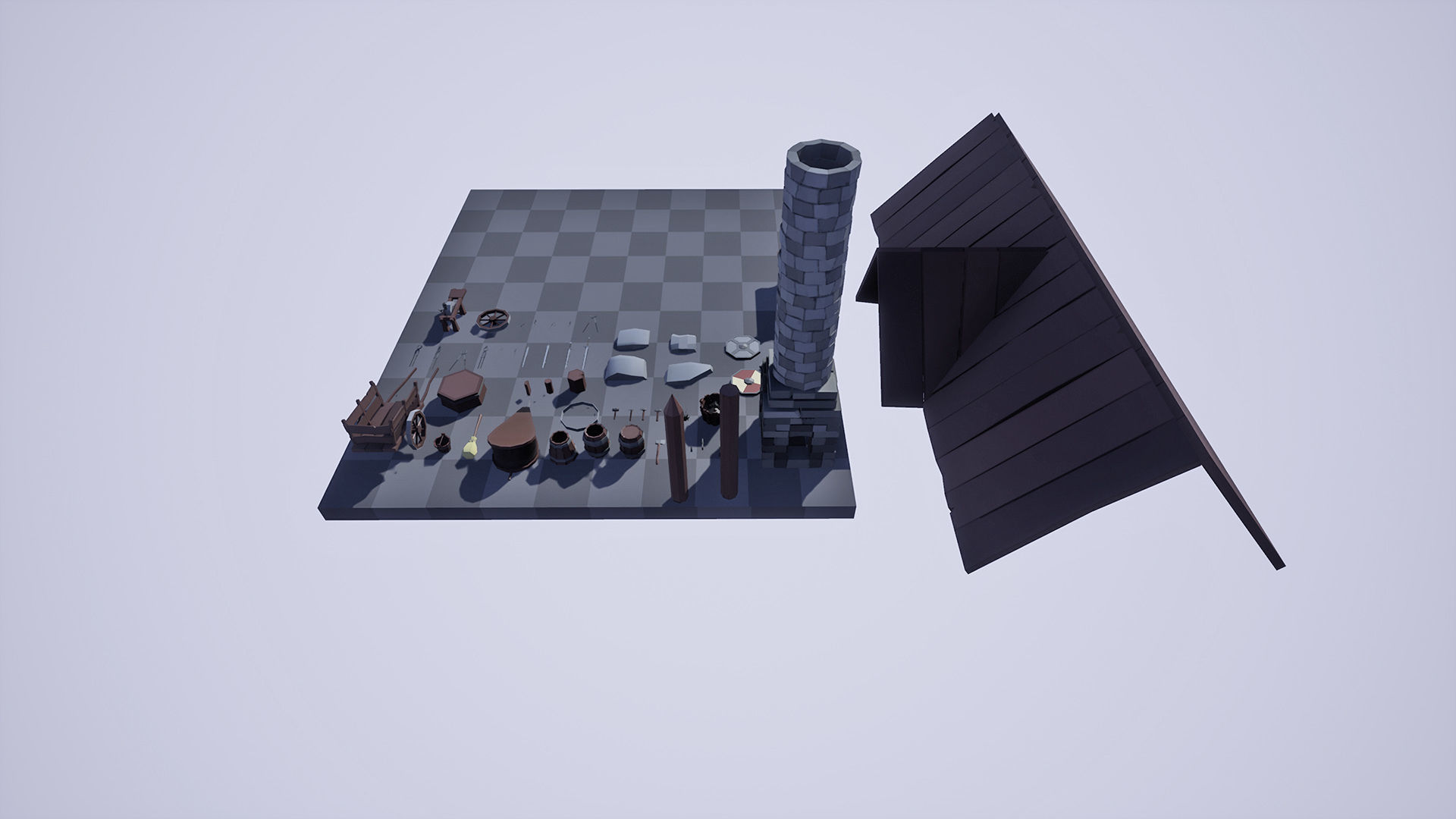 Stylized Medieval Forge  53 Assets Low-poly 3D model_17