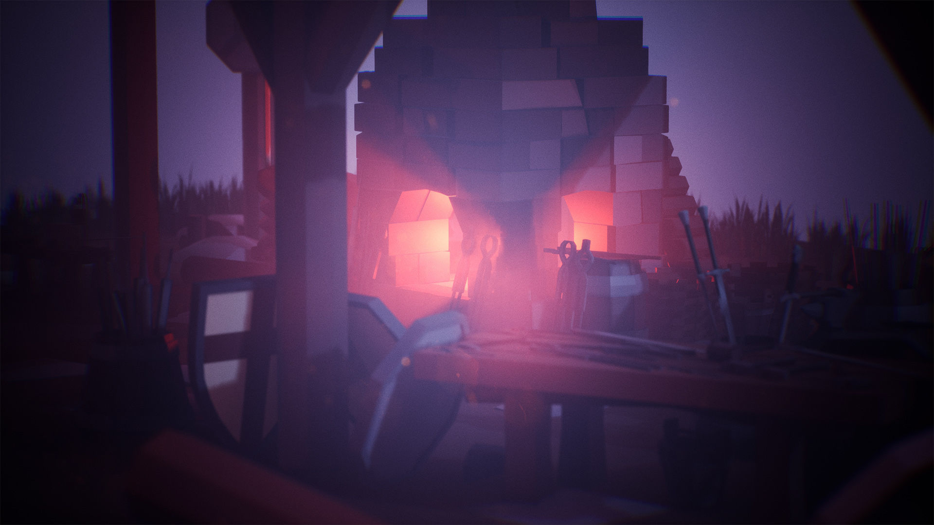 Stylized Medieval Forge  53 Assets Low-poly 3D model_5