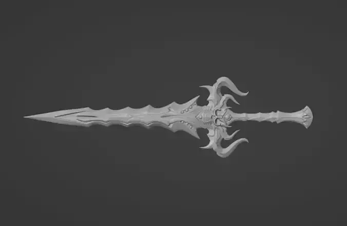 Skull Edge 3D model from Lineage2 Game 3D print 3D print model