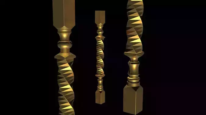 Columns Legs Tables Chairs CNC Wood Furniture 1008