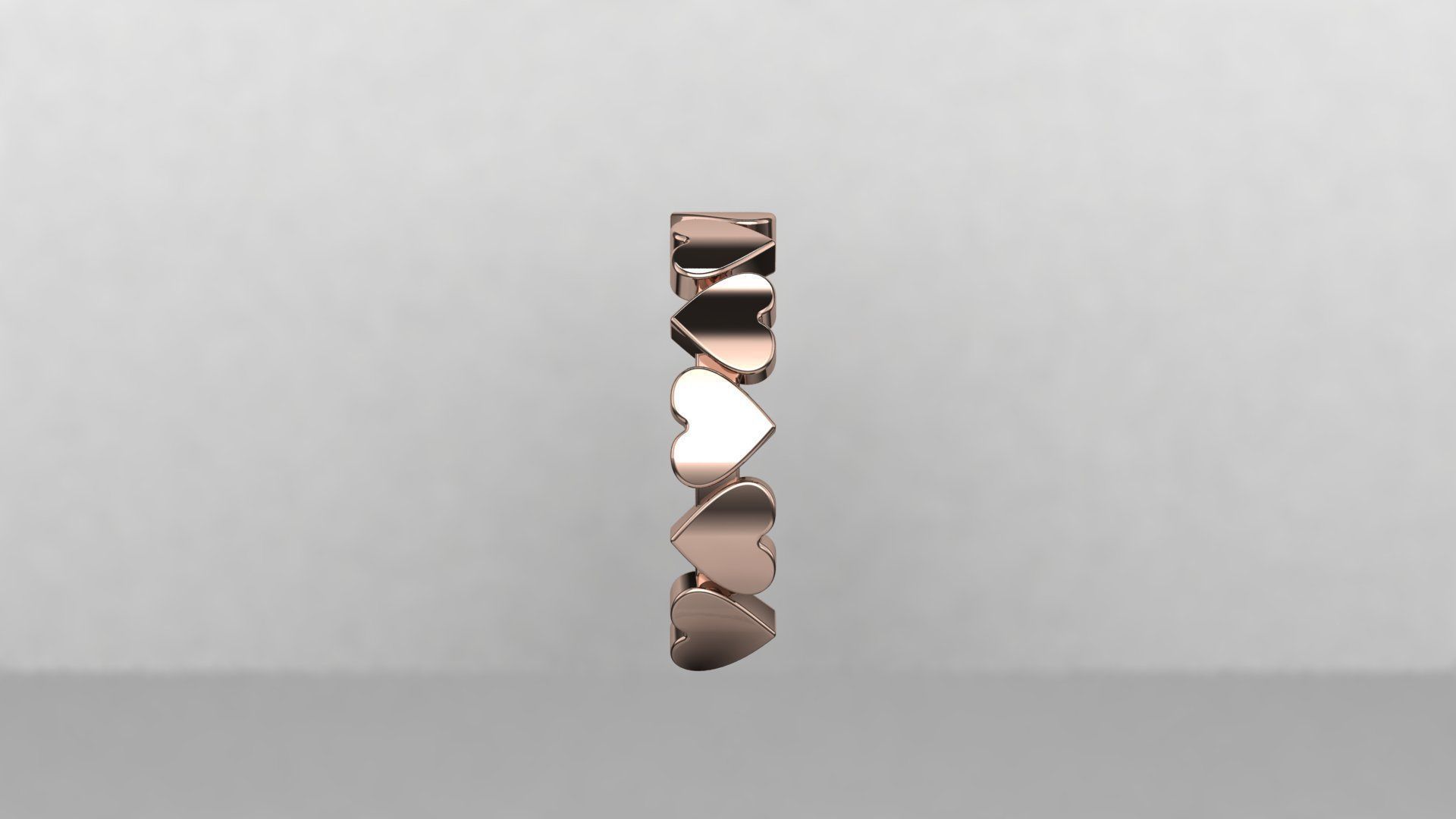 HEART RINGS 3D print model_3