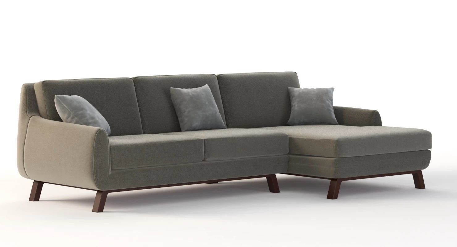 Joybird Calhoun Bi Sectional Chaise Lounge Corner Sofa 3D model_2