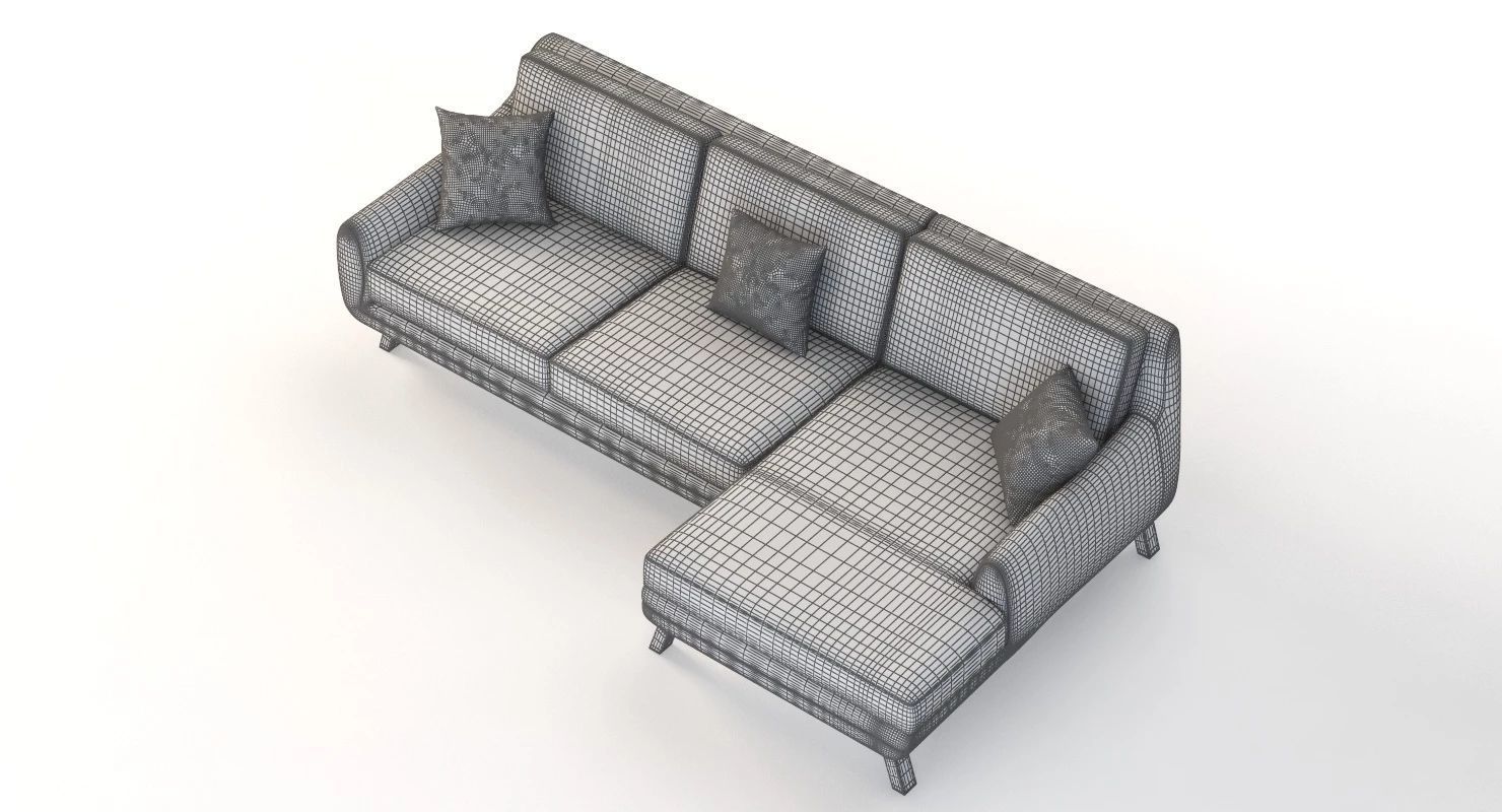 Joybird Calhoun Bi Sectional Chaise Lounge Corner Sofa 3D model_10