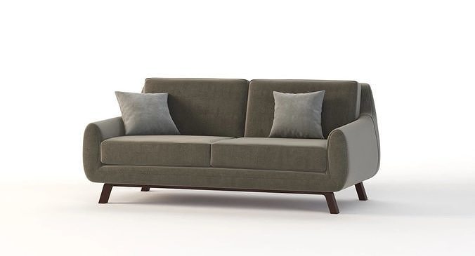 Joybird Calhoun Sectional Sofa Love Seat 3D model 7