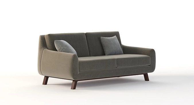 Joybird Calhoun Sectional Sofa Love Seat 3D model 2