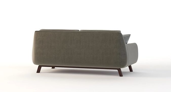 Joybird Calhoun Sectional Sofa Love Seat 3D model 4
