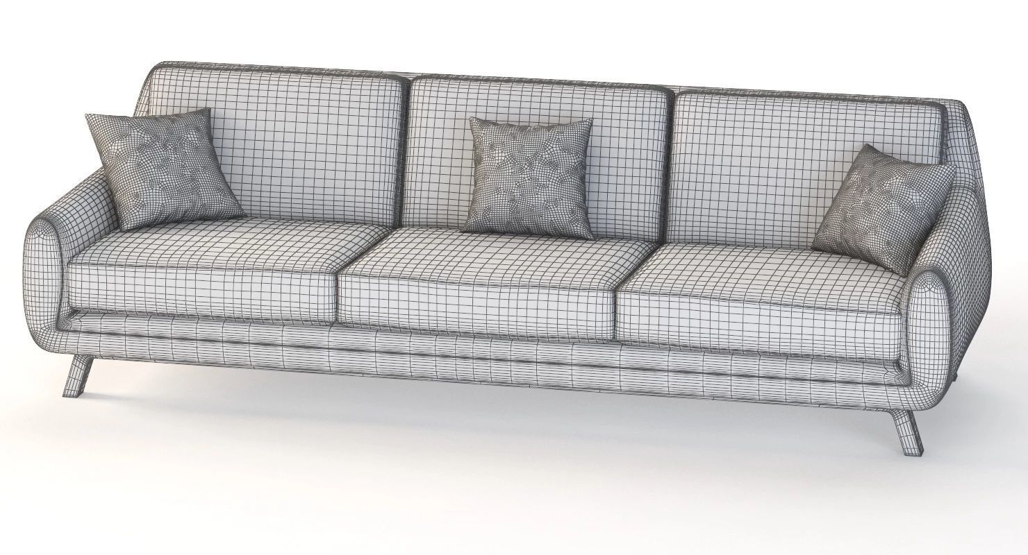 Joybird Calhoun Sectional Sofa Three Seater 3D model_7