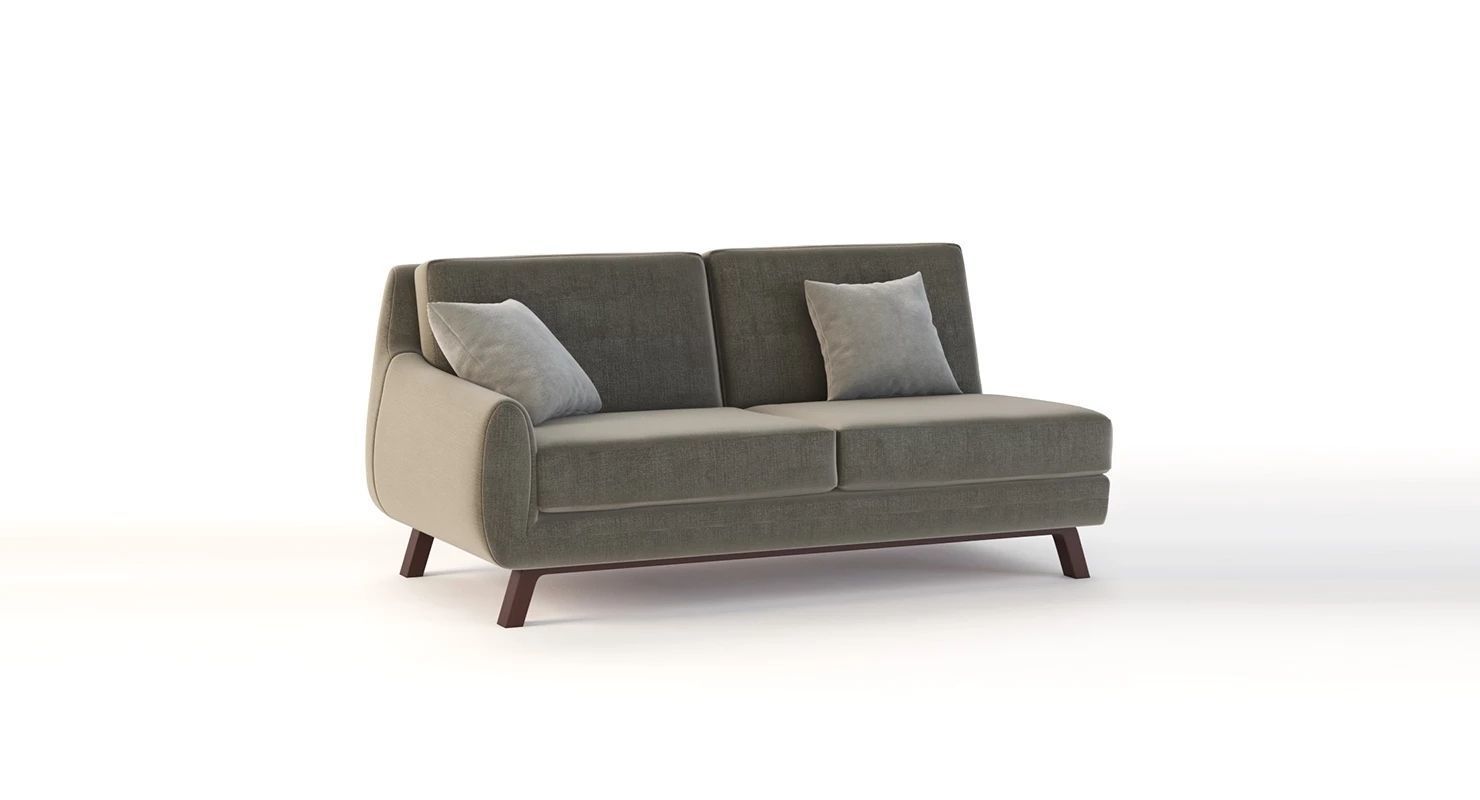 Joybird Calhoun Sectional Two Seater Corner Left Right Module 3D model_1
