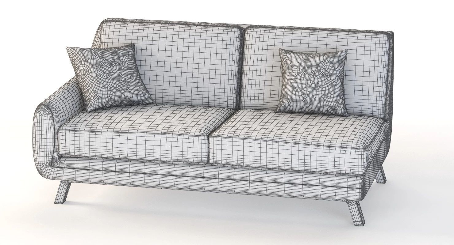 Joybird Calhoun Sectional Two Seater Corner Left Right Module 3D model_9