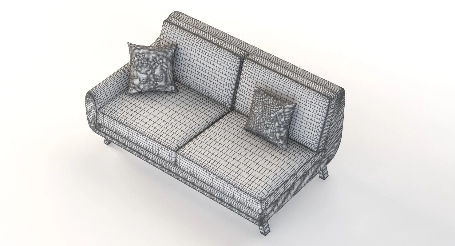 Joybird Calhoun Sectional Two Seater Corner Left Right Module 3D model_10