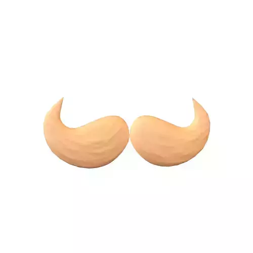 Cartoon Mustache v5 003 Low-poly 3D model