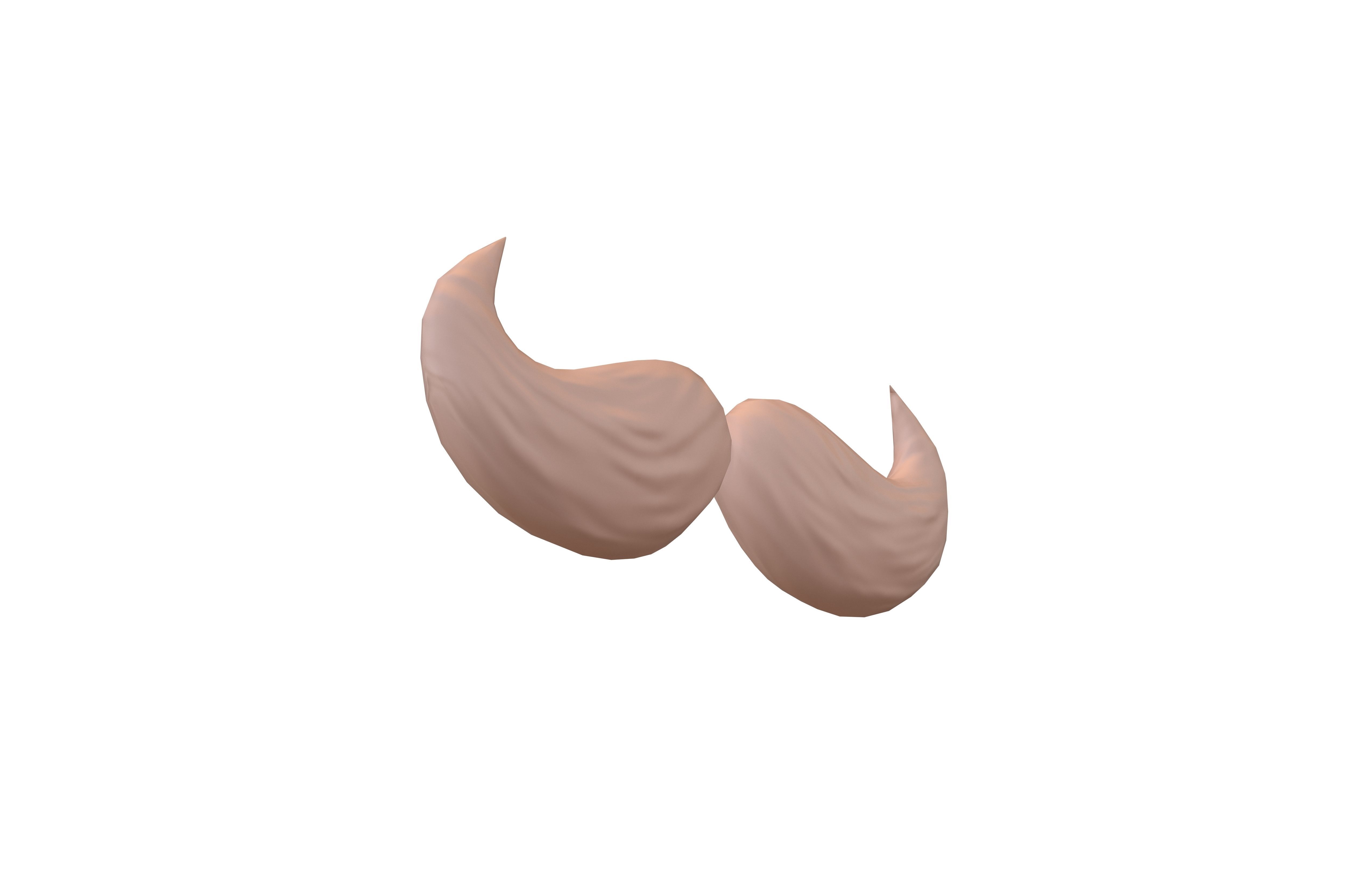 Cartoon Mustache v5 004 Low-poly 3D model_3