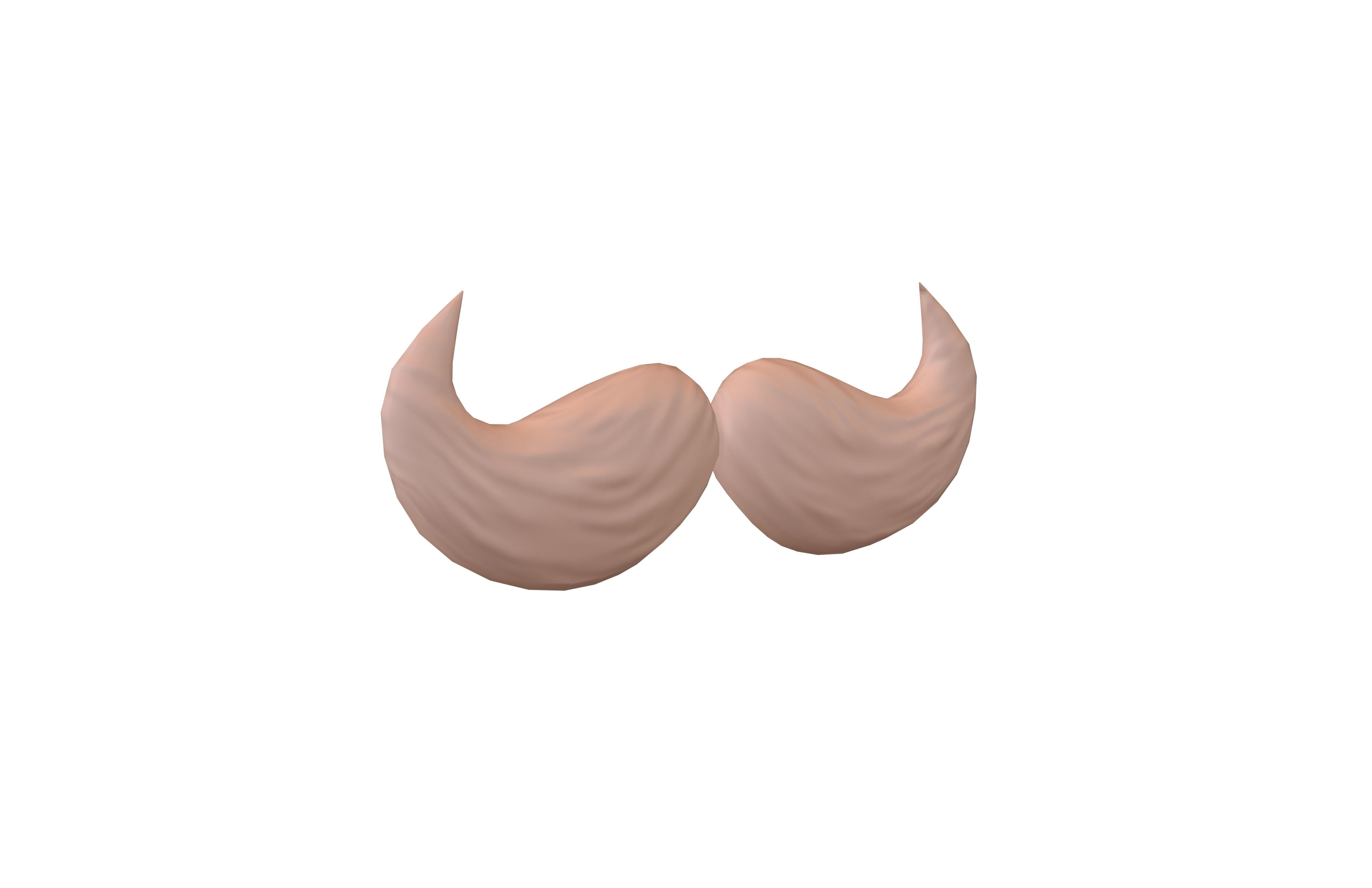 Cartoon Mustache v5 004 Low-poly 3D model_1