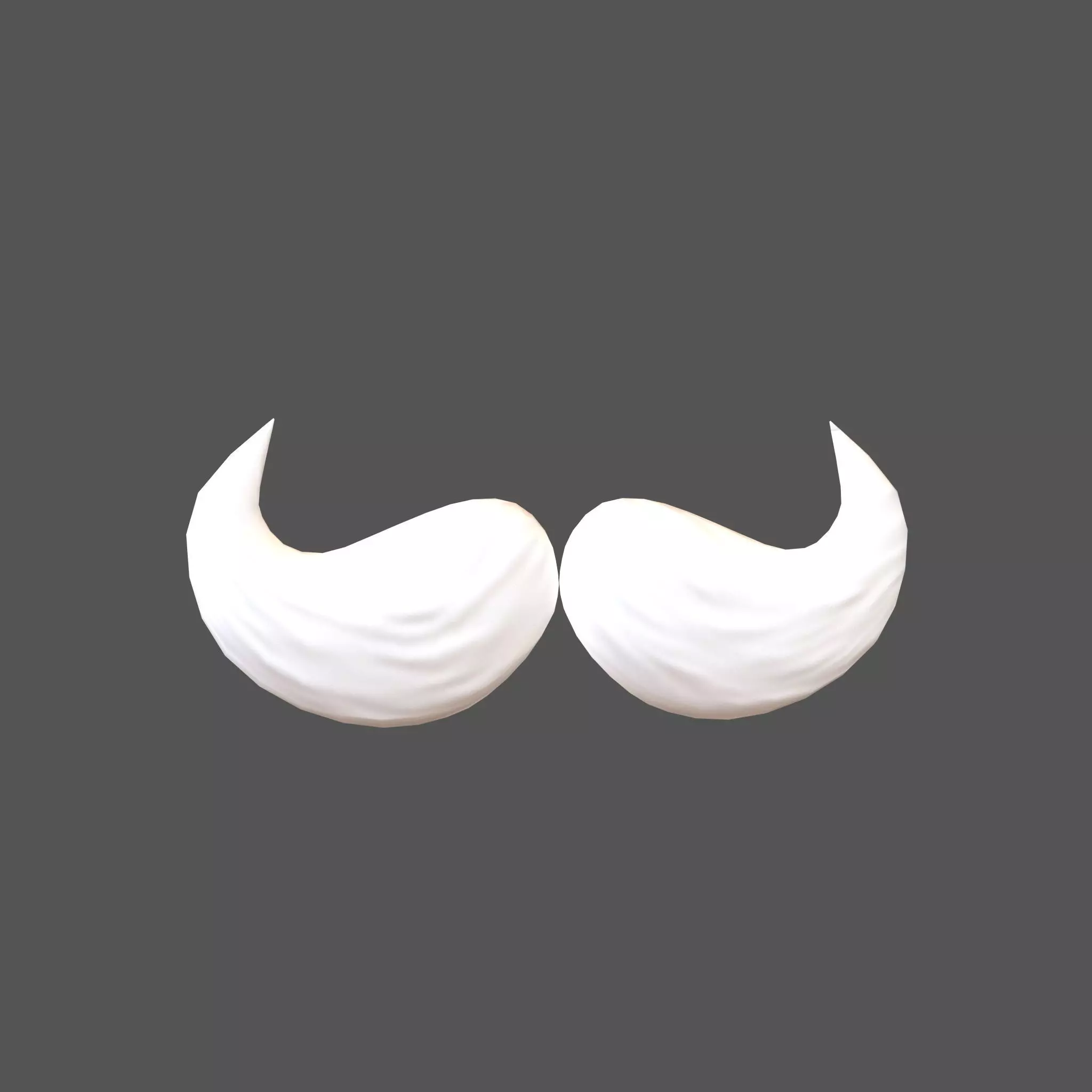 Cartoon Mustache v5 006 Low-poly 3D model_0