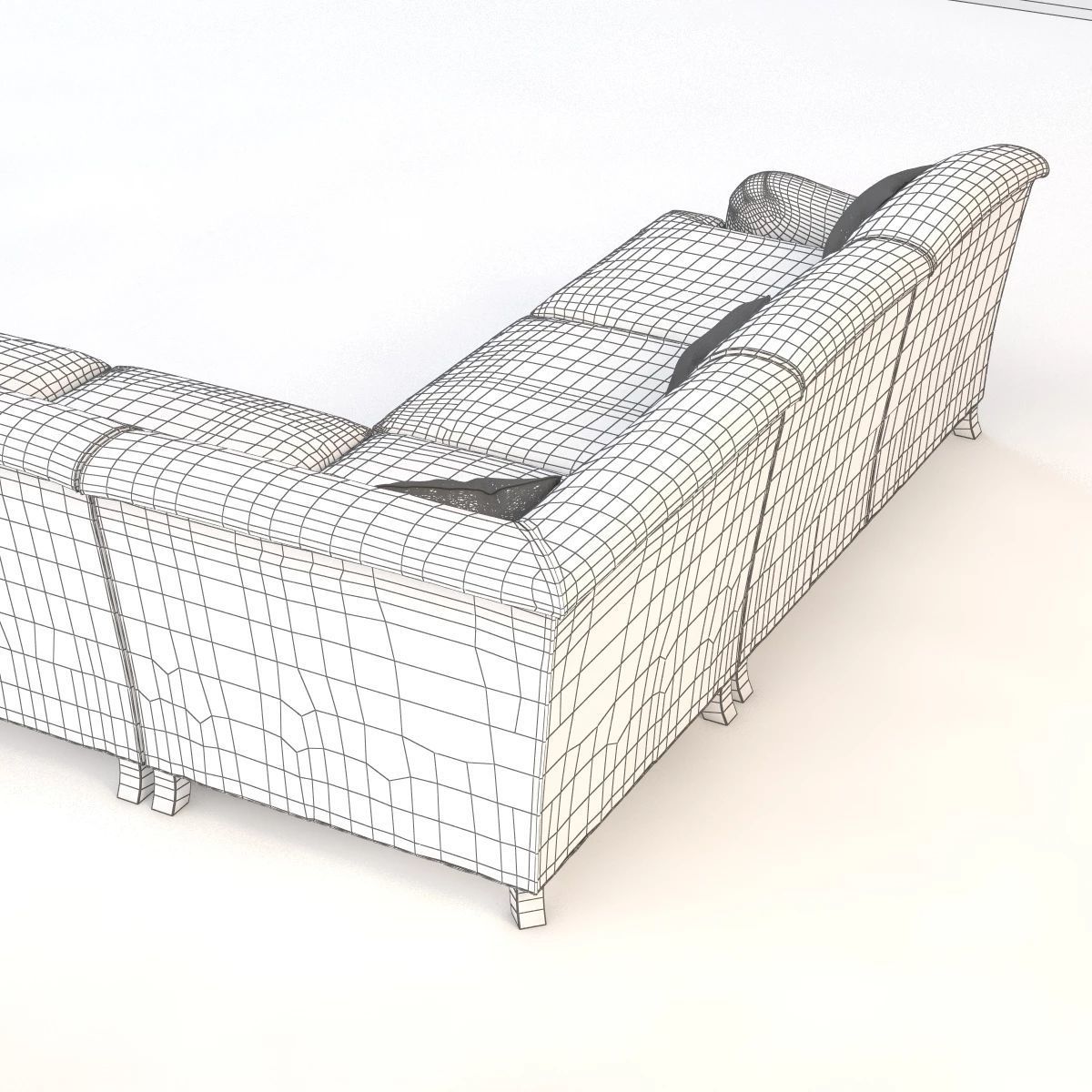 Joybird Robin Sectional Corner Sofa 3D model_4