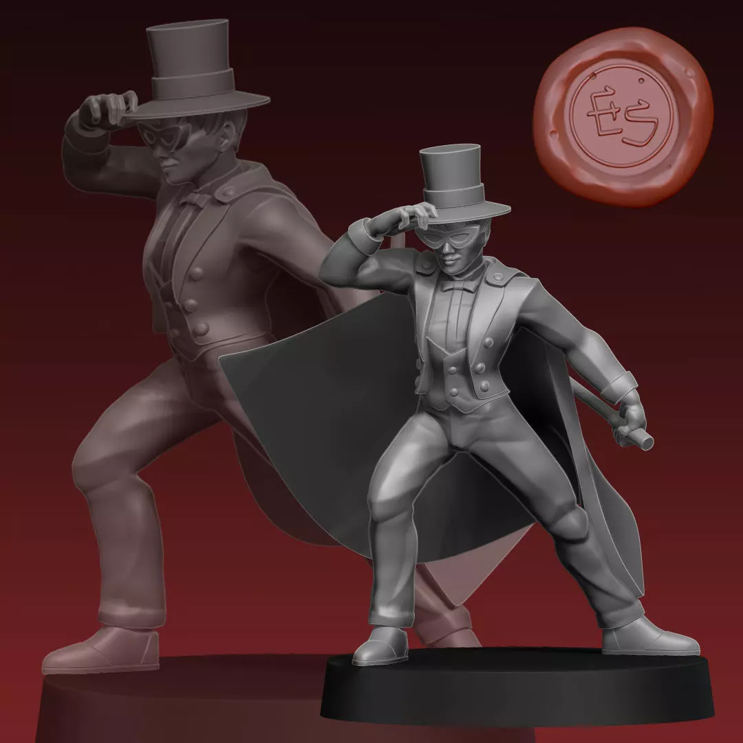 Tuxedo Mask - Sailor Moon - 32mm Miniature 3D print model_0