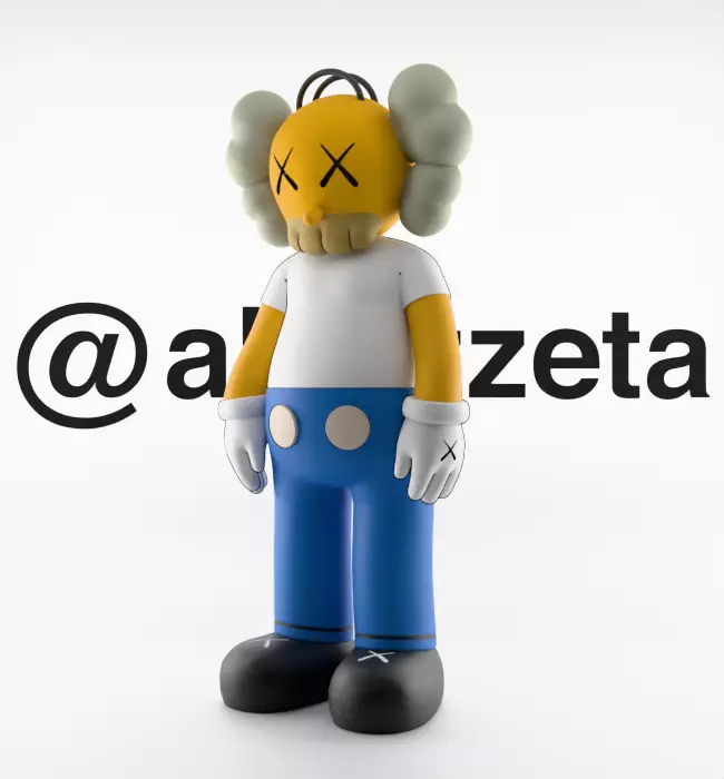 Kaws Bart Simpson x Homer Simpson x Krusty the Clown for Print 3D print model_14