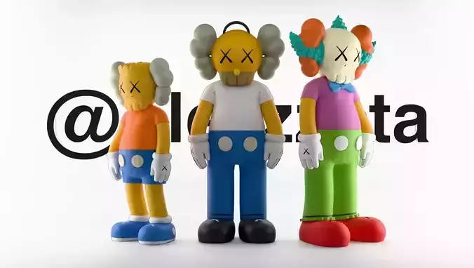 Kaws Bart Simpson x Homer Simpson x Krusty the Clown for Print 3D print model